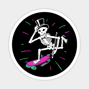 Skateboard Skeleton Magnet